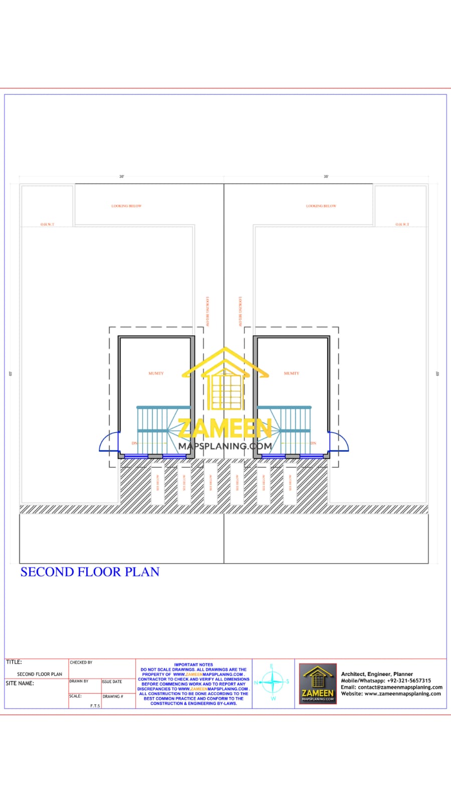 10 Marla Duplex (2(35'-0''X65'-0'')) Contemporary Tropical Style House