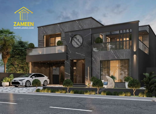20 Marla (50'-0"X90'-0") Modern Luxe Minimalist Mansion