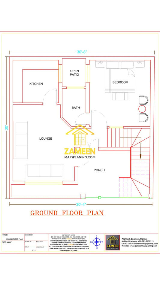 4 Marla (30'-6''X30'-0'') Contemporary Modern Style House