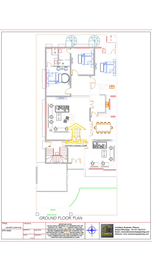 22 Marla (50'-0"X100'-0") Contemporary Modern Tropical Style House