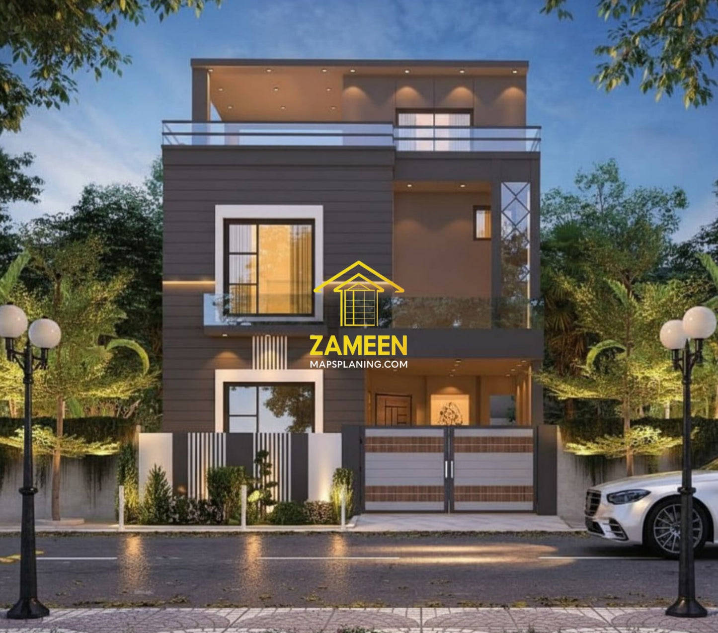 5 Marla (25'-0''X45'-0'') Contemporary Modern Style House