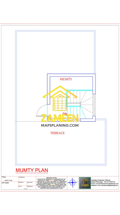 5 Marla (25'-0''X45'-0'') Contemporary Modern Style House