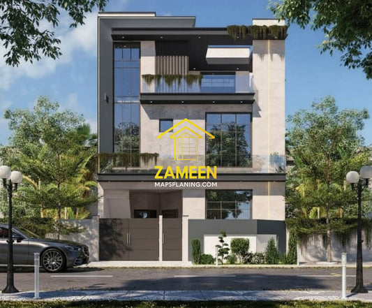 5 Marla (26'-3''X45'-0'') Contemporary Modern Style House