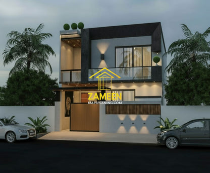 5 Marla (25'-0''X45'-0'') Contemporary Modern Style House