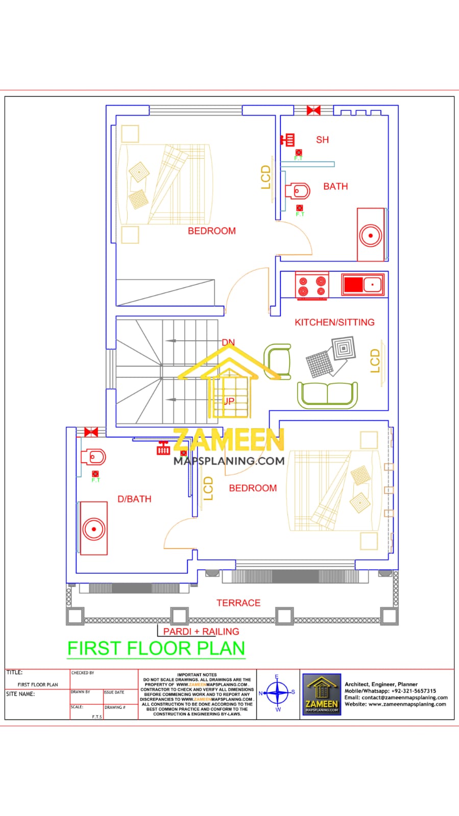 5 Marla (25'-0''X45'-0'') Modern Classical Style House