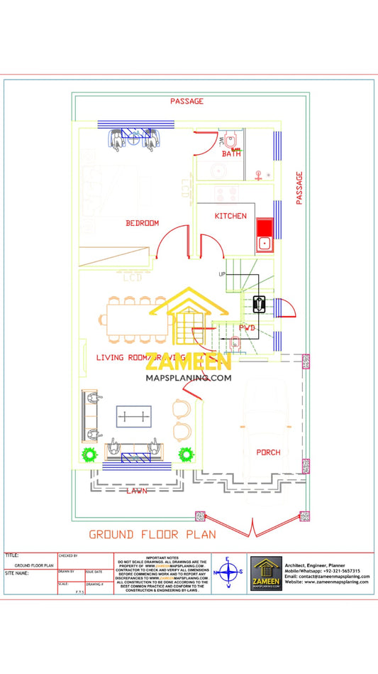 5 Marla (25'-0''X45'-0'') Modern Classical Style House