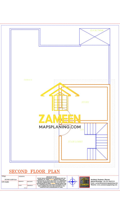 6 Marla (30'-0''X45'-0'') Modern Classical Style House