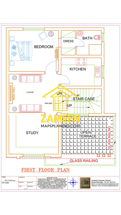 6 Marla (30'-11''X45'-0'') Contemporary Modern Style House
