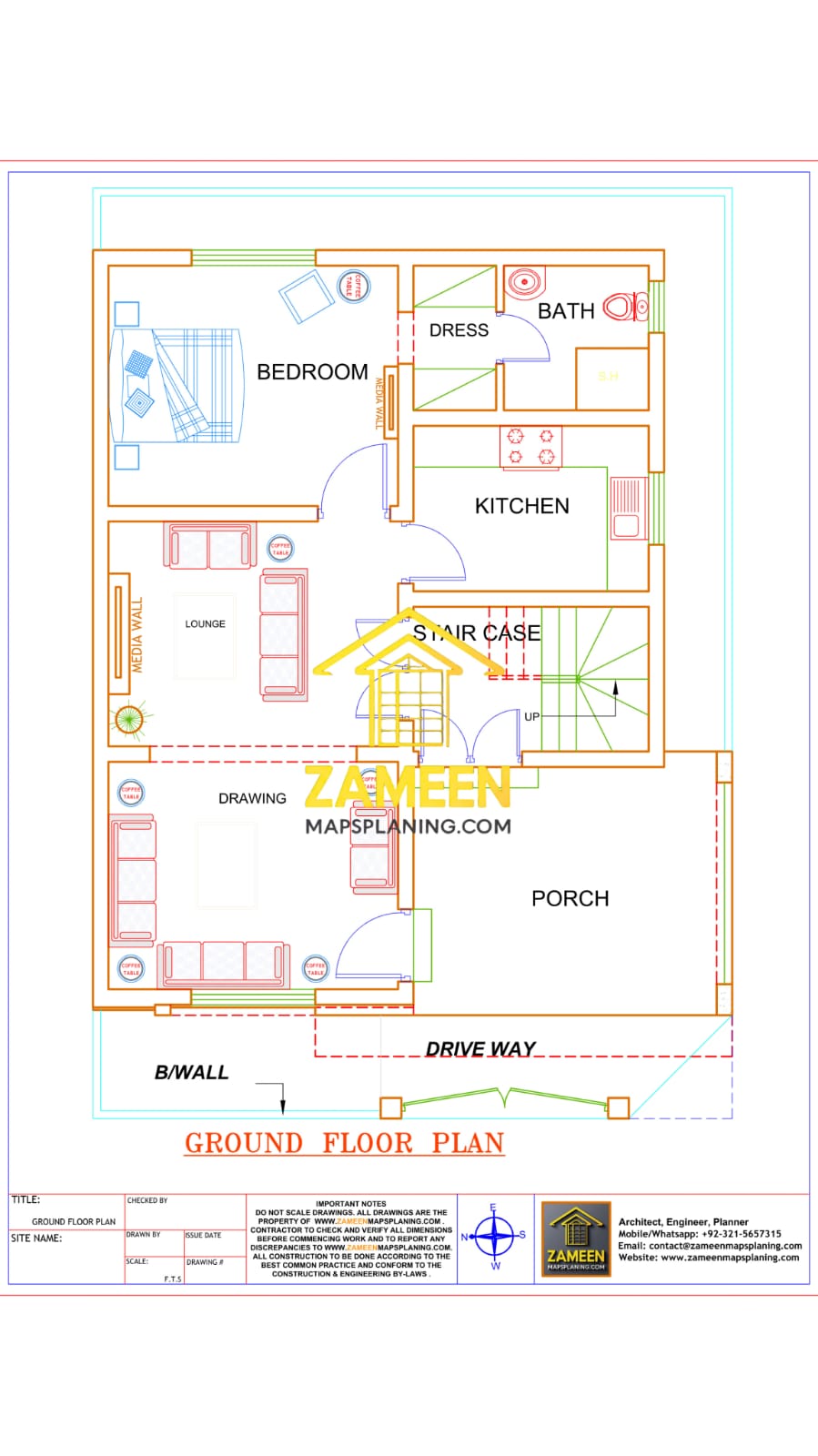 6 Marla (30'-11''X45'-0'') Contemporary Modern Style House