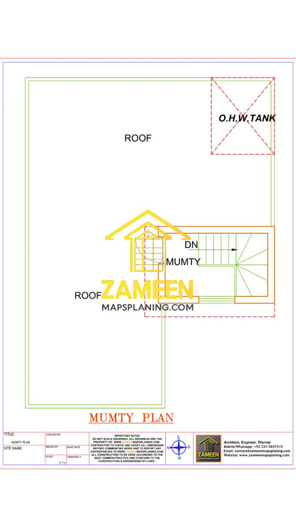 6 Marla (30'-11''X45'-0'') Contemporary Modern Style House