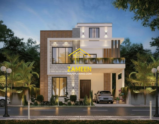 6 Marla (30'-11''X45'-0'') Contemporary Modern Style House