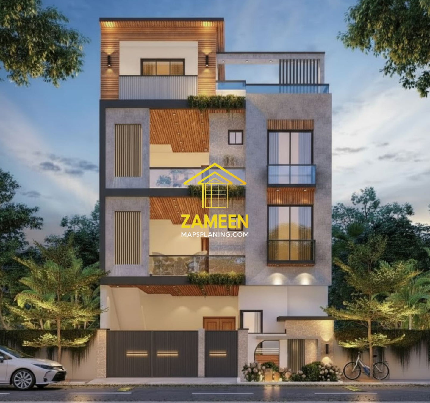 7 Marla (29'-0''X55'-0'') Contemporary Modern Style House