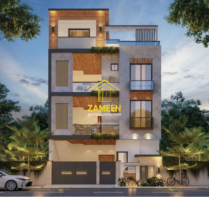 7 Marla (29'-0''X55'-0'') Contemporary Modern Style House