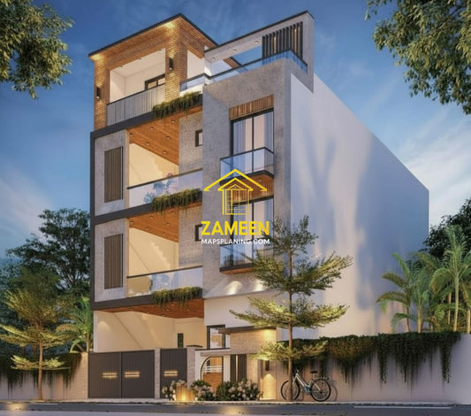 7 Marla (29'-0''X55'-0'') Contemporary Modern Style House