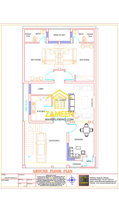 7 Marla (29'-0''X55'-0'') Contemporary Modern Style House