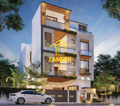 7 Marla (29'-0''X55'-0'') Contemporary Modern Style House