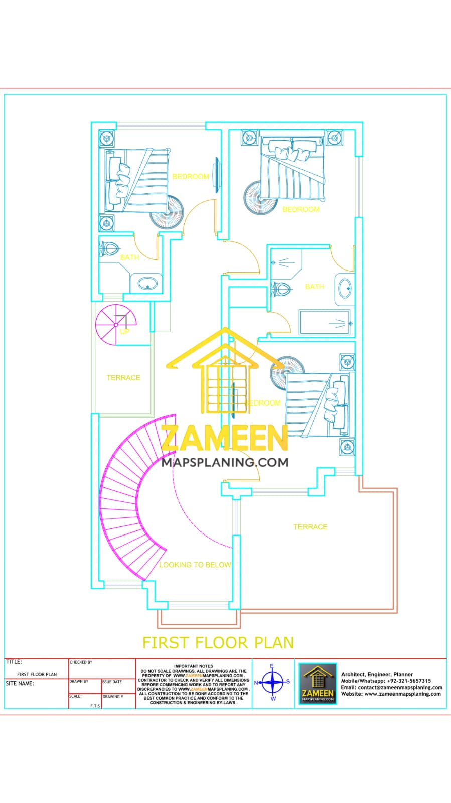 8 Marla (30'-0''X60'-0'') Modern Mediterranean Style House