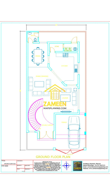 8 Marla (30'-0''X60'-0'') Modern Mediterranean Style House