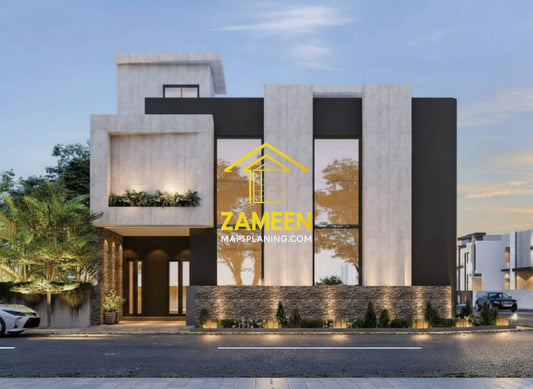 8.5 Marla (49'-0''X39'-4'') Contemporary Modern Style House