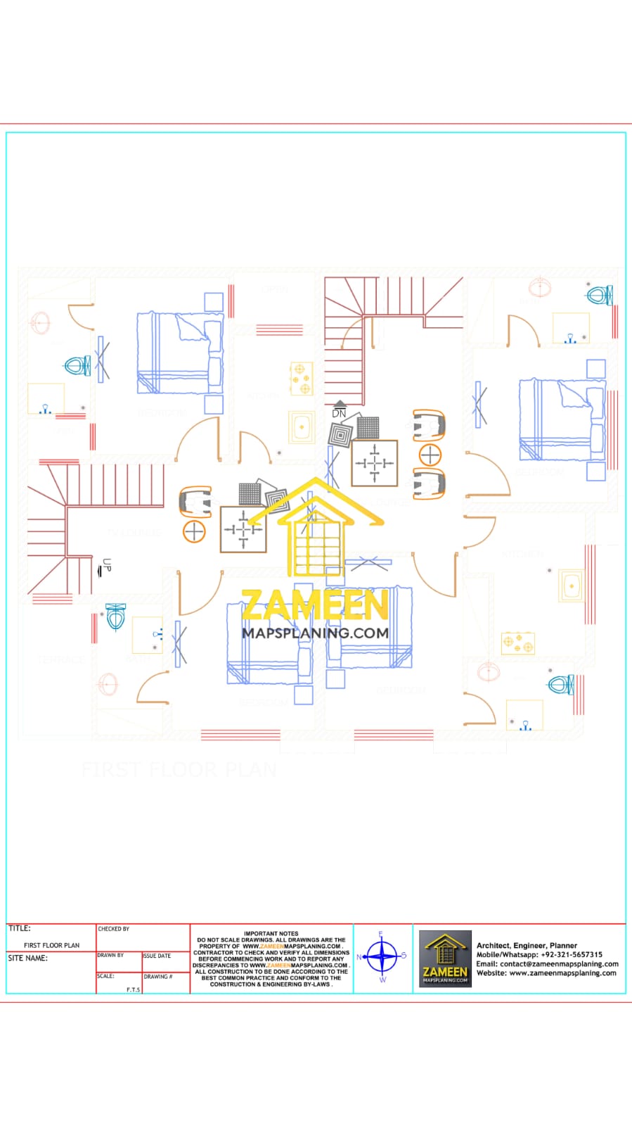 8.5 Marla (49'-0''X39'-4'') Contemporary Modern Style House