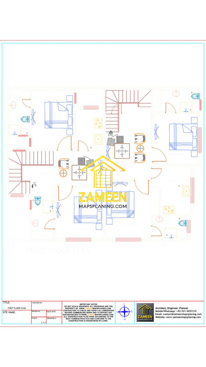 8.5 Marla (49'-0''X39'-4'') Contemporary Modern Style House