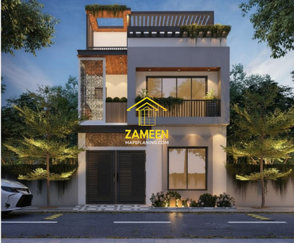 4 Marla (22'-0''X40'-0'') Modern Style House