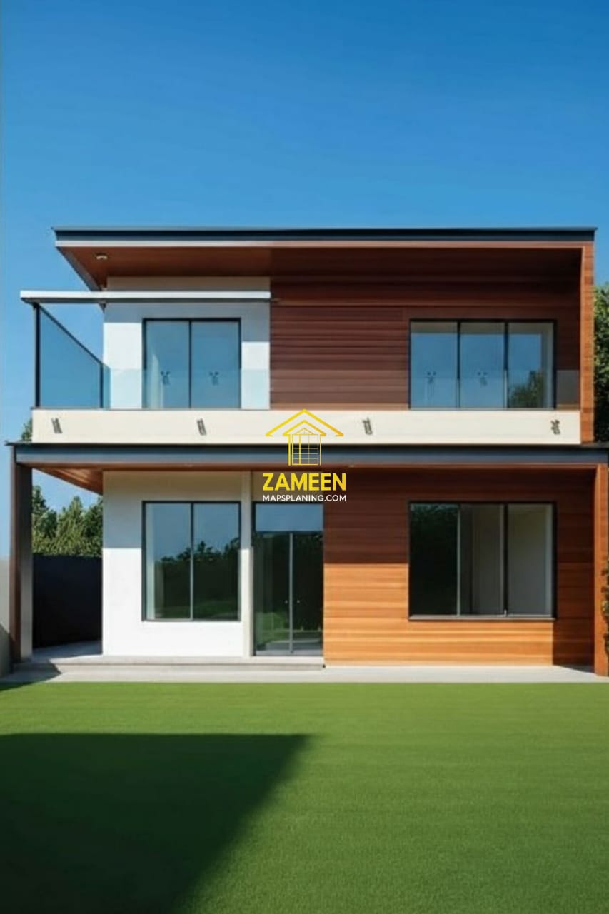 10 Marla (37'-6''X61'-7'') Contemporary Modern Style House