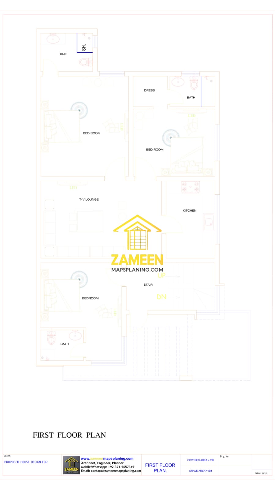 10 Marla (35'-0''X65'-0'') Contemporary Modern Style House