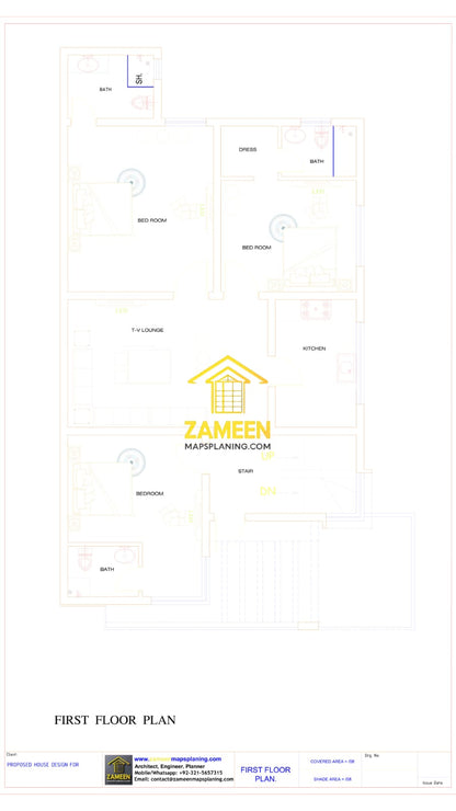 10 Marla (35'-0''X65'-0'') Contemporary Modern Style House