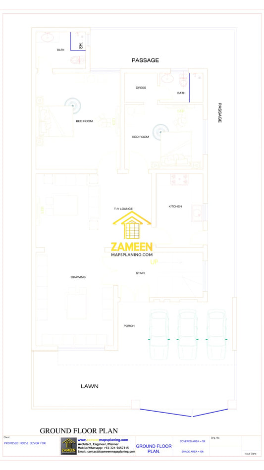 10 Marla (35'-0''X65'-0'') Contemporary Modern Style House
