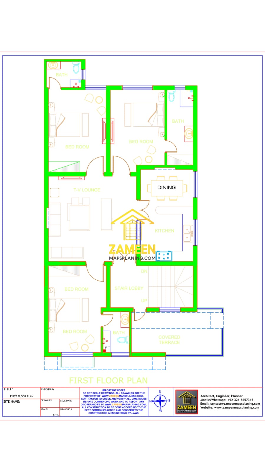10 Marla (34'-0''X66'-4'') Contemporary Tropical Style House
