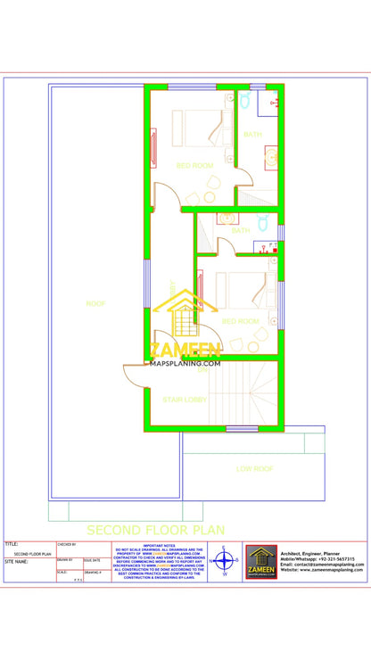 10 Marla (34'-0''X66'-4'') Contemporary Tropical Style House