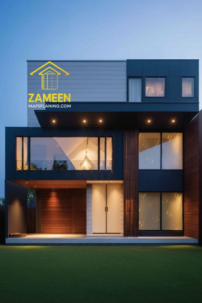 10 Marla (38'-6''X59'-0') Contemporary Modern Style House