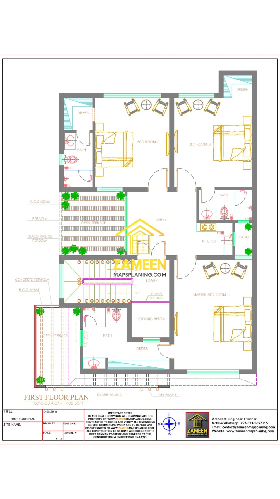 10 Marla (38'-6''X59'-0') Contemporary Modern Style House