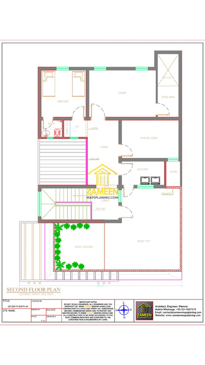 10 Marla (38'-6''X59'-0') Contemporary Modern Style House
