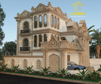 10 Marla (45'-0''X50'-0'') Grand Neoclassical Style Mansion