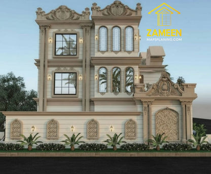 10 Marla (45'-0''X50'-0'') Grand Neoclassical Style Mansion