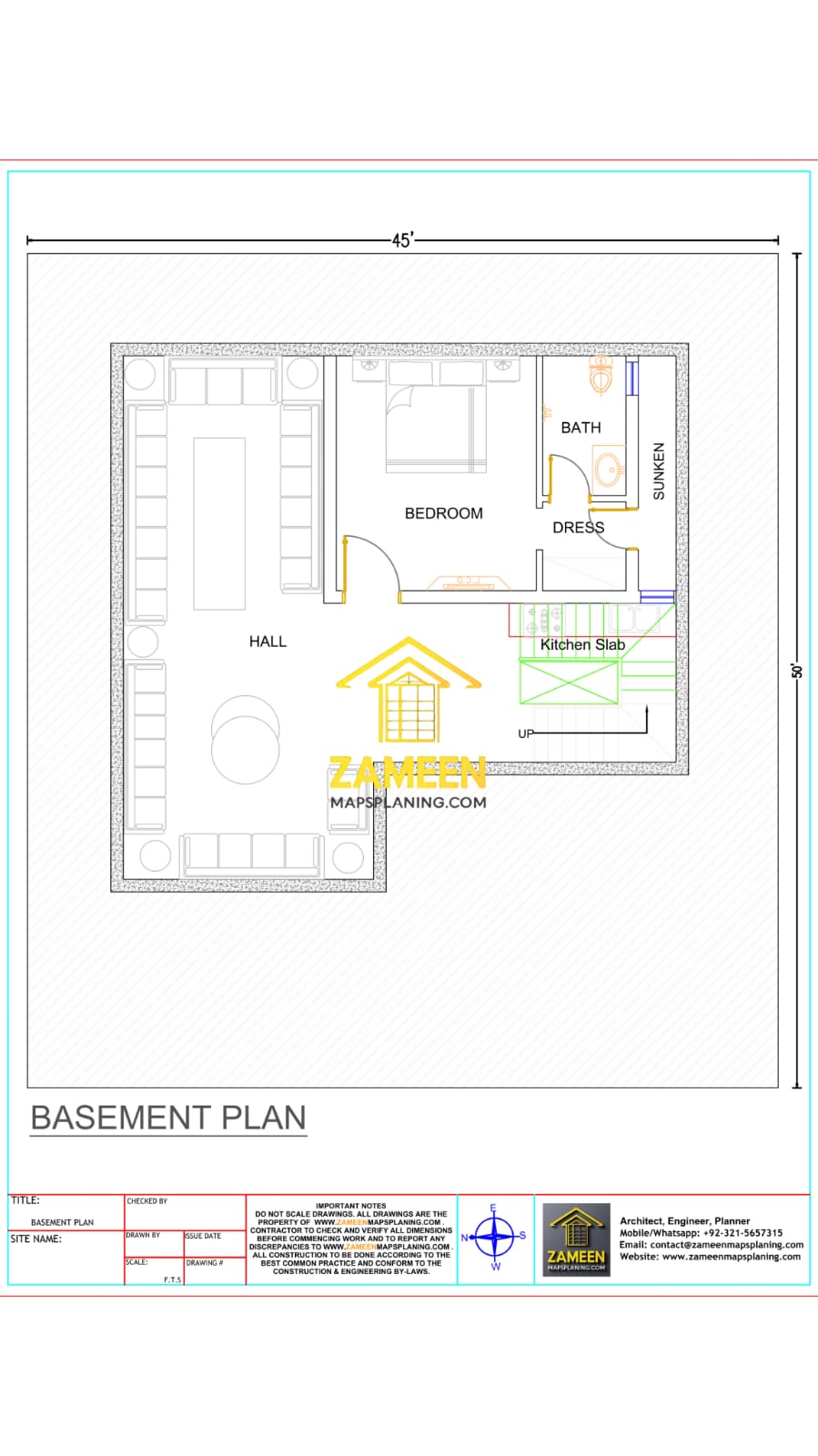 10 Marla (45'-0''X50'-0'') Grand Neoclassical Style Mansion