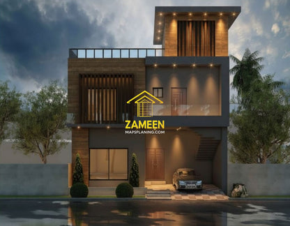 4 Marla (30'-6''X30'-0'') Contemporary Modern Style House