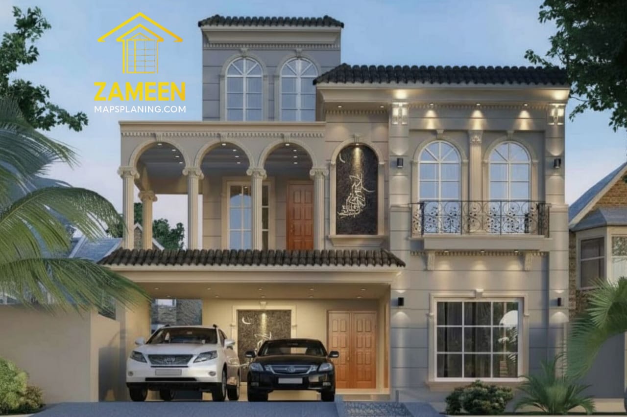 10 Marla (35'-0''X65'-0'') Contemporary Mediterranean Style House