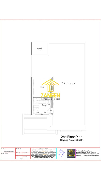 10 Marla (35'-0''X65'-0'') Contemporary Mediterranean Style House