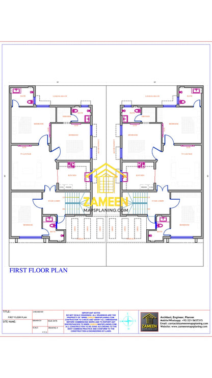 10 Marla Duplex (2(35'-0''X65'-0'')) Contemporary Tropical Style House