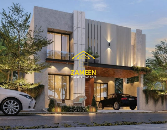 11.5 Marla (34'-0''X75'-0'') Modern Minimalist Style House