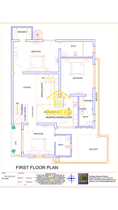 12 Marla (40'-0''X65'-0'') Classical Revival Style Mansion
