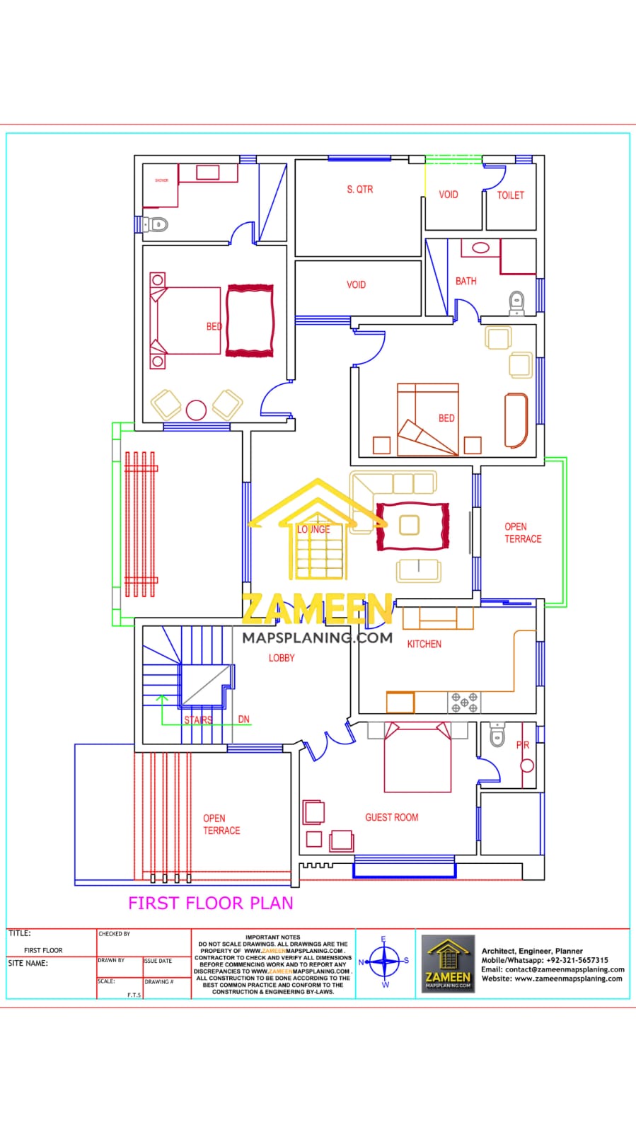 12 Marla (42'-4.5"X63'-10.5") Modern Minimalist Style House