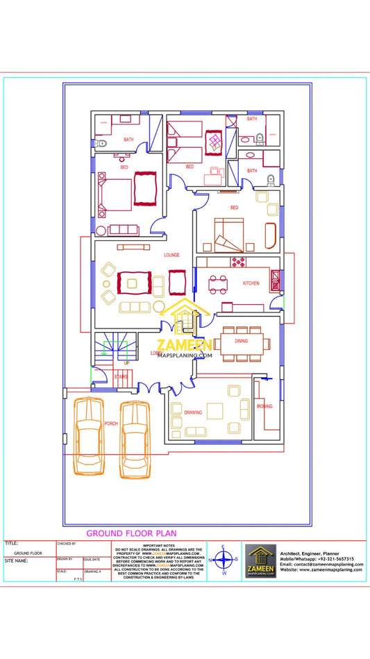 12 Marla (42'-4.5"X63'-10.5") Modern Minimalist Style House