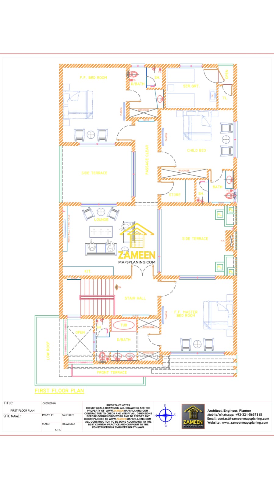 20 Marla (50'-0"X90'-0") Contemporary Tropical Style House