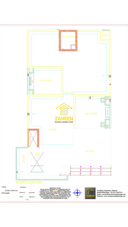 20 Marla (50'-0"X90'-0") Contemporary Tropical Style House
