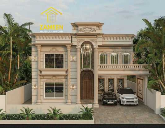 20 Marla (50'-0"X90'-0") Ornate Neoclassical Style Mansion