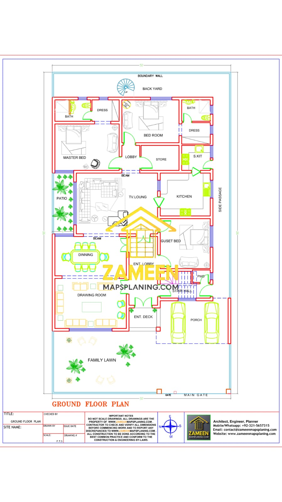 20 Marla (50'-0"X90'-0") Contemporary Fusion Style House
